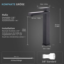 Schwarze Waschtischarmatur Hochwertige Mischbatterie