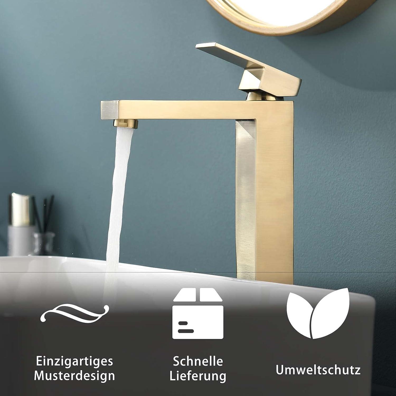 TIMACO Gold Waschtischarmatur Hohe Qualität Badarmatur Moderne Design