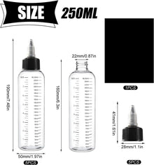 Quetschflasche aus Kunststoff 250ml 5 Stück transparent mit