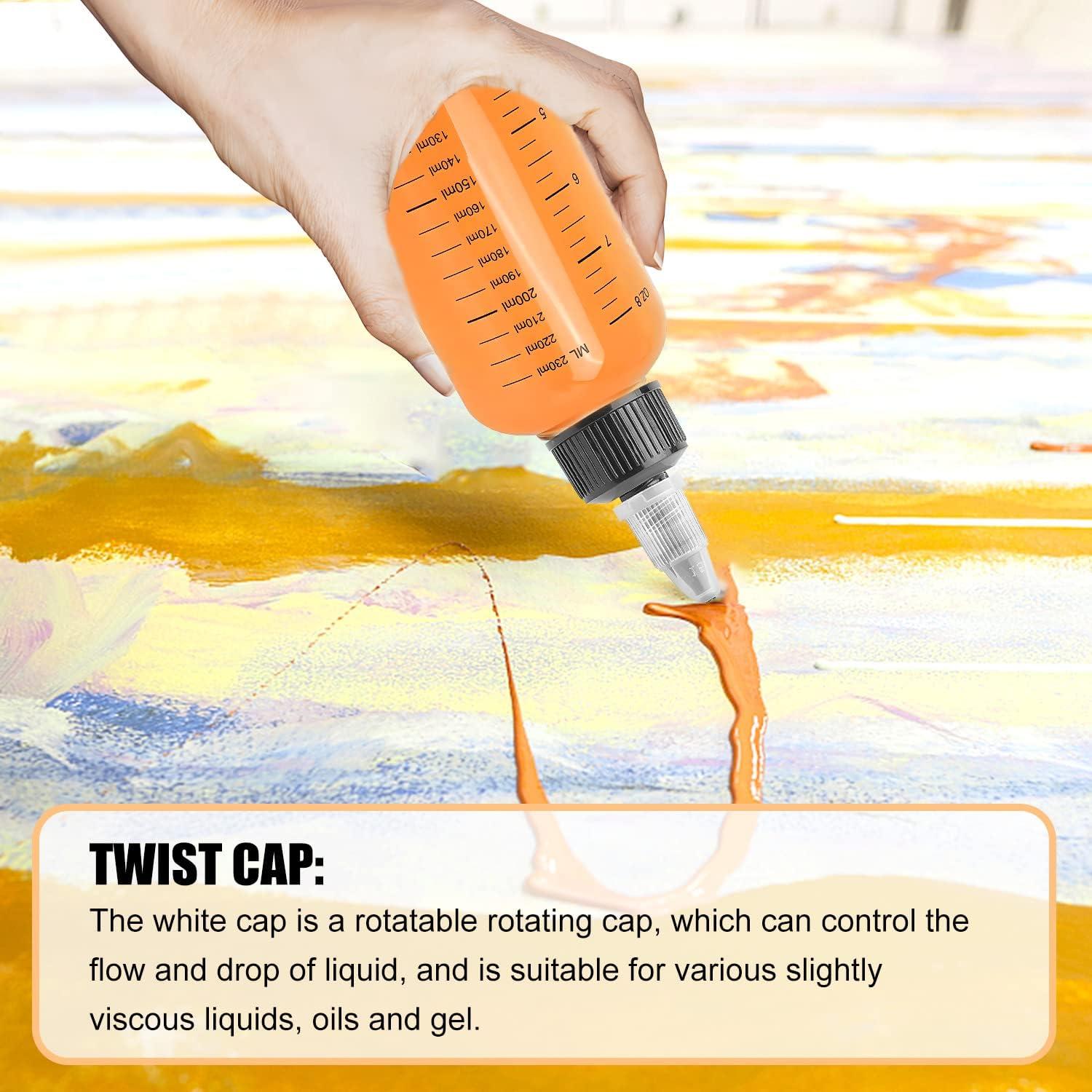 Quetschflasche 250ml 5 Stück Transparente Squeeze Flasche mit Schwarzem