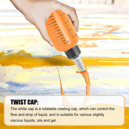 Quetschflasche 250ml 5 Stück Transparente Squeeze Flasche mit Schwarzem