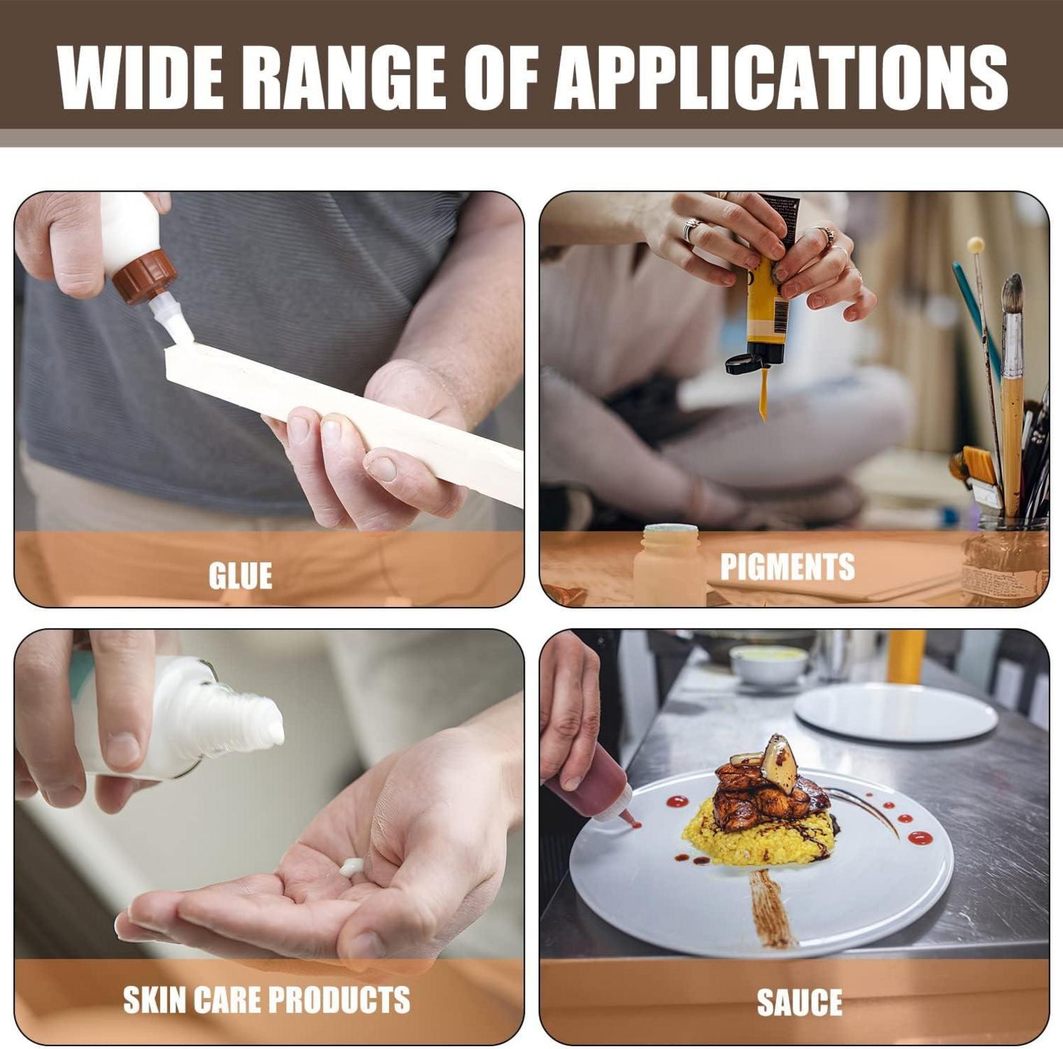 Quetschflasche 250ml 5 Stück Transparente Squeeze Flasche mit Schwarzem