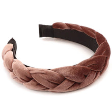 DRESHOW Geflochtenes Stirnband Samt Haarreif Elastisch Criss Cross