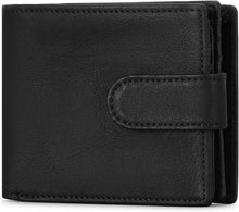 RFID Schutz Geldbörse Herren Echt Leder Brieftasche Münzfach Wallet