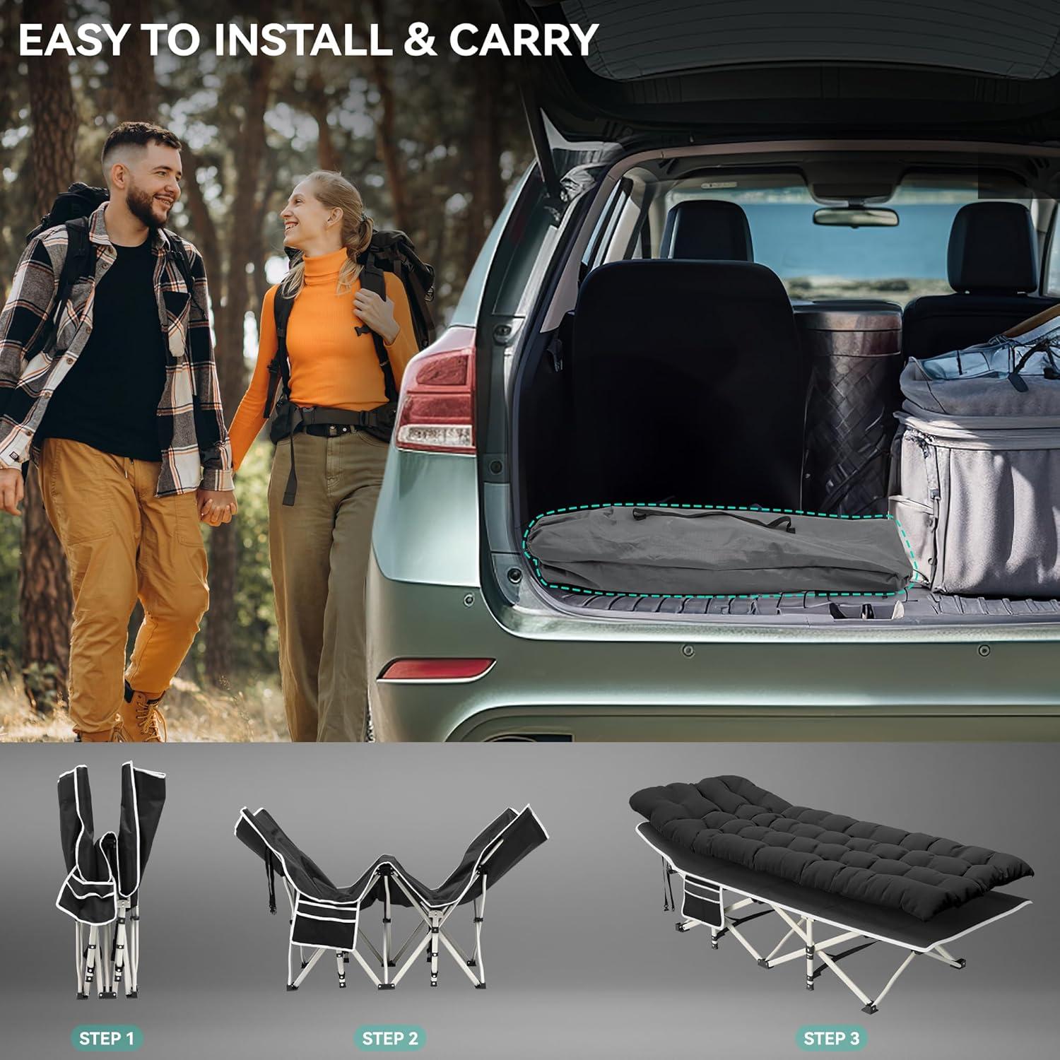 Faltbares Campingbett Erwachsene Extra Dicke Matratze