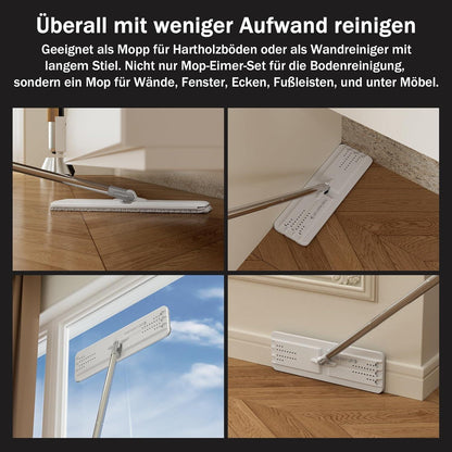 JOYMOOP Wischmopp Eimer Auswringer Set 5 Mikrofasermopps