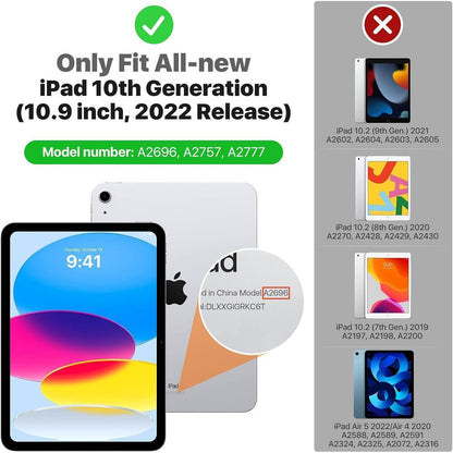 iPad Hülle 11/10. Gen. 11/10,9 Zoll Orange mit Ständer