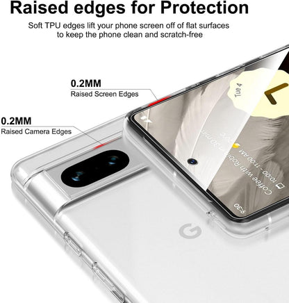 Google Pixel 7 Schutzhülle mit Panzer Schutz Glas - Ultra Transparent
