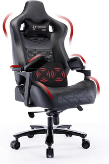 Ergonomischer Gaming Stuhl Massage Lendenstütze Schwarz