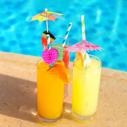 Cocktail Deko Set 80 Stück Cocktailschirmchen Zubehör Party