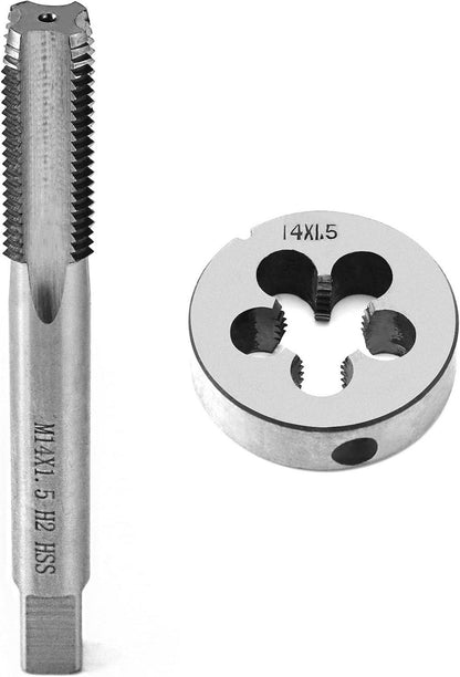 Gewindebohrer M14x1.5mm Set, Schnellstahl Bohrer und Schneideisen