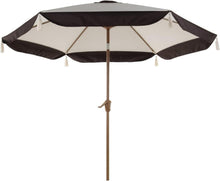 Terrassenschirm mit Quastendesign und Kurbel Ø270cm Beige UV-Schutz