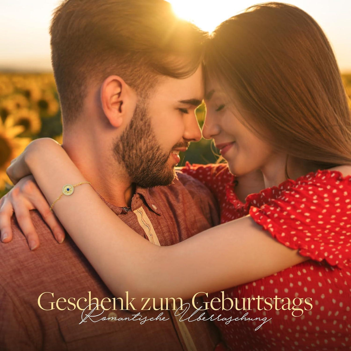 Sterling Silber Armband Damen mit Sonne Anhänger, Geburtsstein-Option