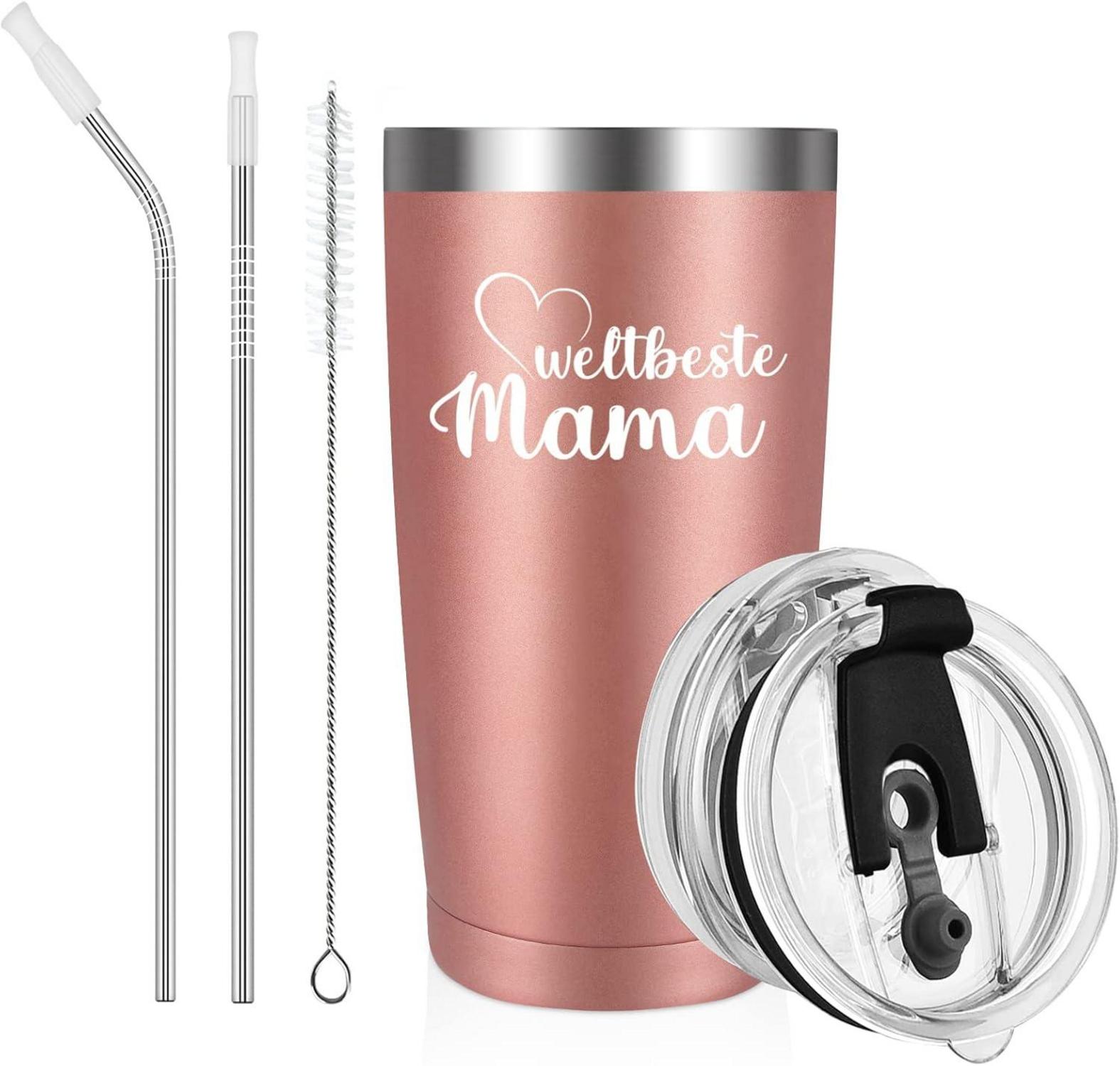 Weltbeste Mama Tasse 600ml Edelstahl Kaffeebecher Thermobecher
