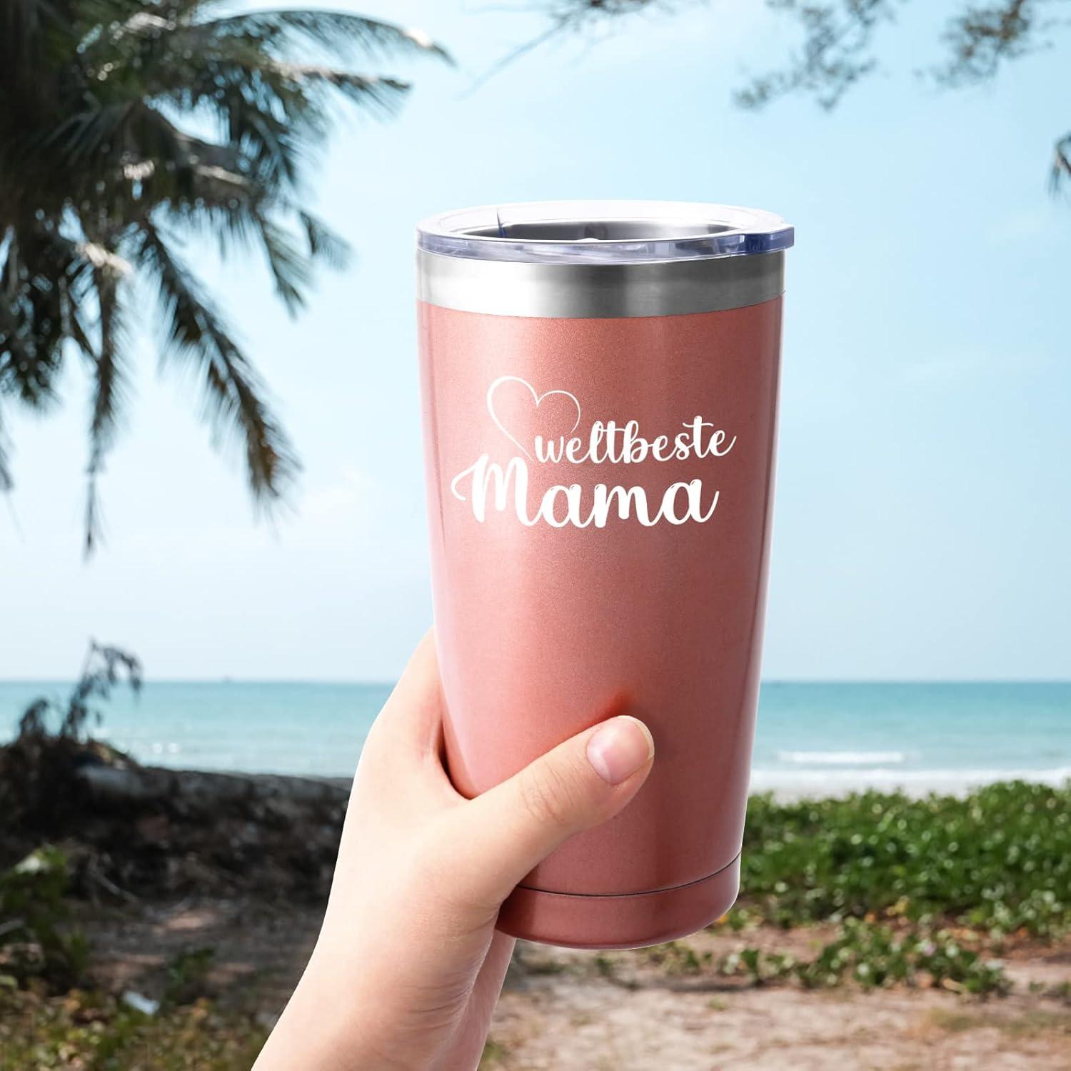 Weltbeste Mama Tasse 600ml Edelstahl Kaffeebecher Thermobecher