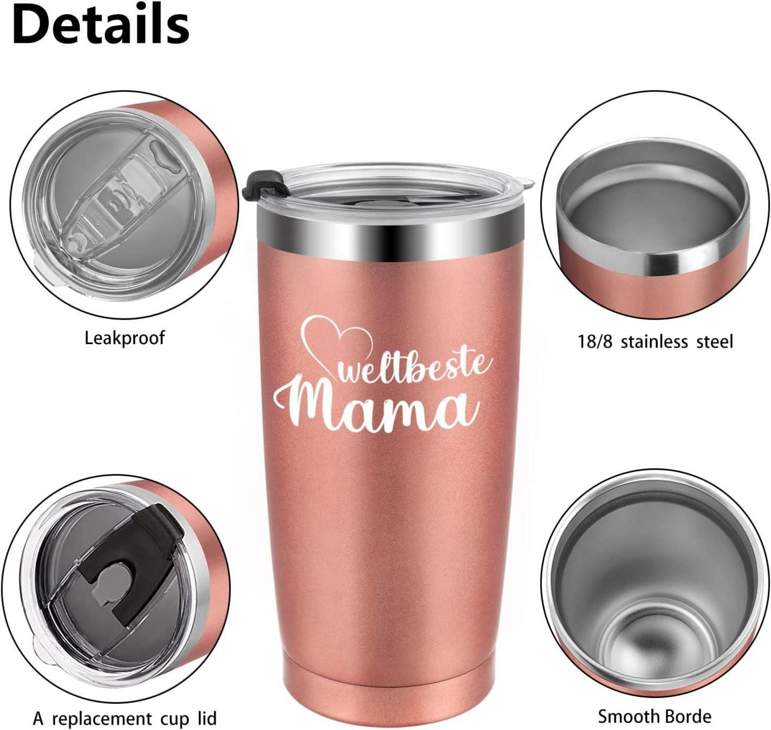 Beste Mama Geschenk - 600ml Edelstahl Thermobecher Tasse