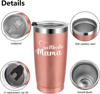 Beste Mama Geschenk - 600ml Edelstahl Thermobecher Tasse
