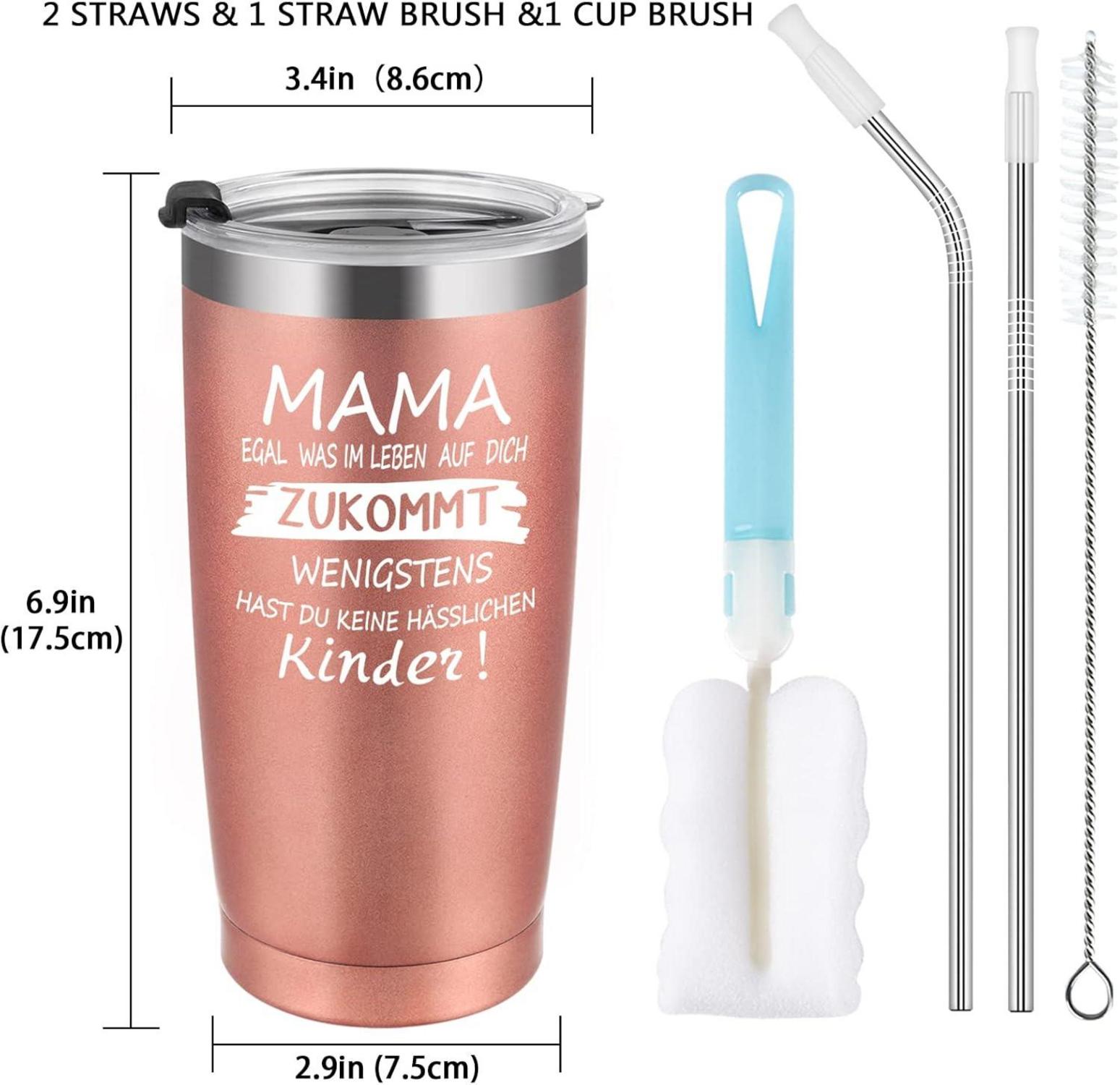 Livole Mama Geschenk Thermobecher Kaffee to go 600ml Blau