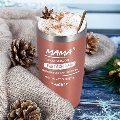 Mama Muttertag Geschenk Lustige Edelstahl Thermobecher 600ml