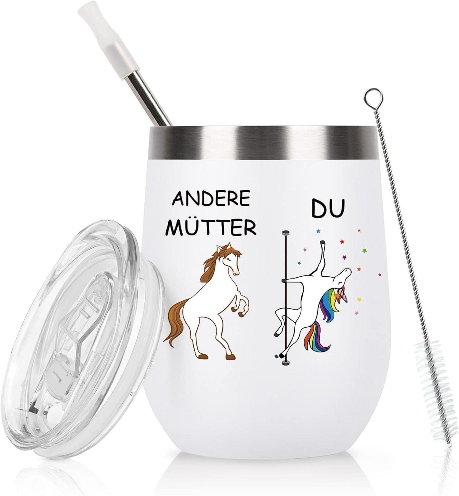 Edelstahl Kaffeebecher Mama Geschenk Lustige Sprüche 350ml