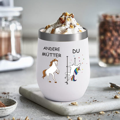 Edelstahl Kaffeebecher Mama Geschenk Lustige Sprüche 350ml