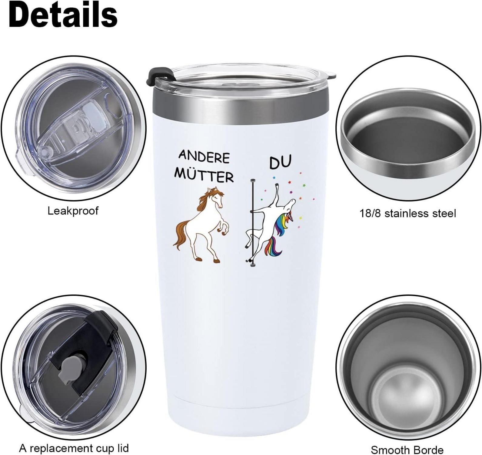 Livole Lustig Mama Mutter Weihnachten 20oz Thermobecher Kaffee to go 600ml