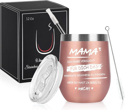 Livole Muttertag Geschenk Mama Weihnachten 12oz Kaffeebecher 350ml Slush Becher