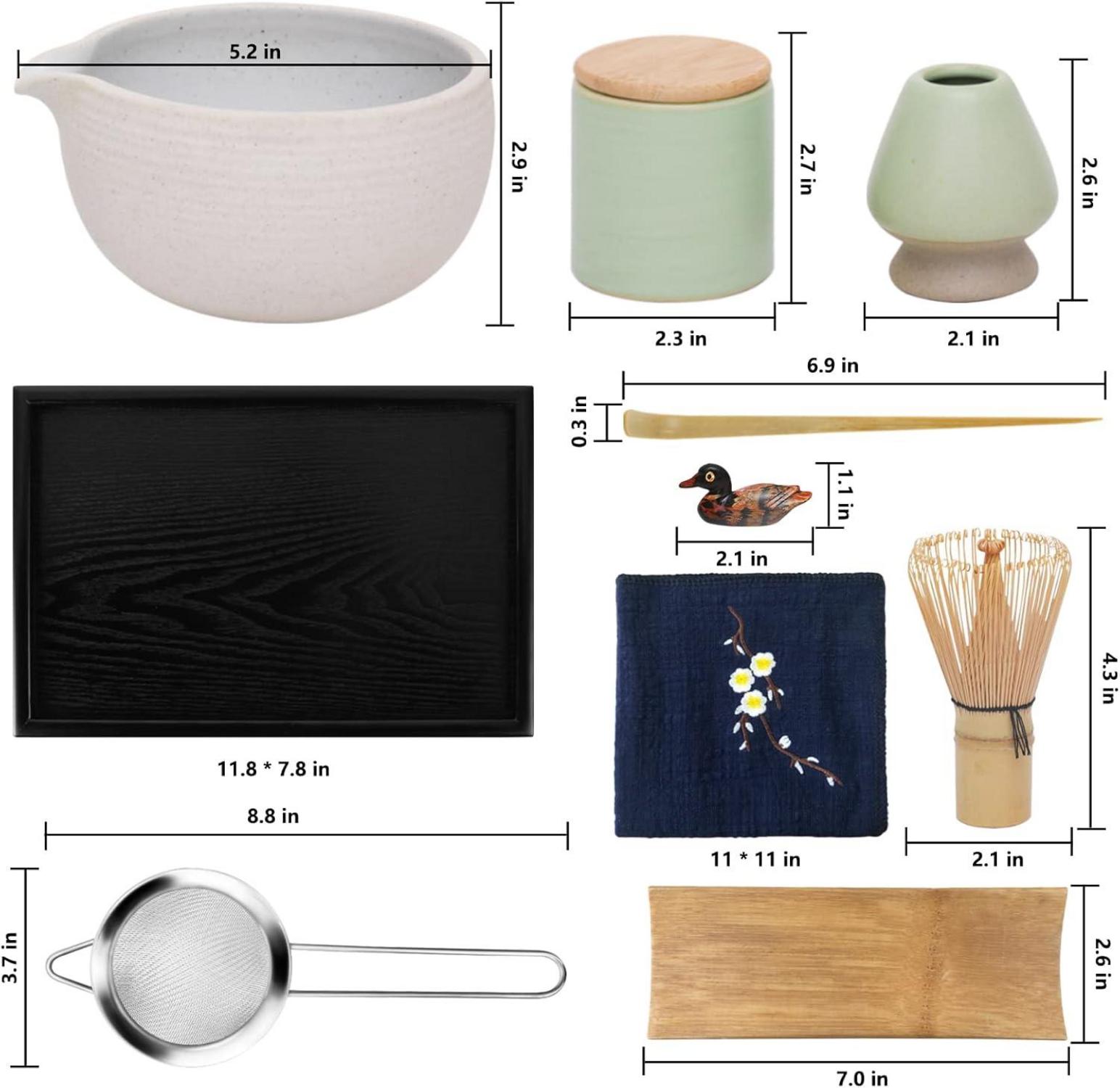 Japanisches Matcha-Tee-Set mit handgefertigter Matcha-Schüssel