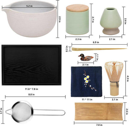 Japanisches Matcha-Tee-Set mit handgefertigter Matcha-Schüssel