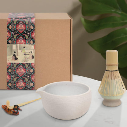 Japanische Matcha-Schalen Teeset 10tlg. mit Ausgießer