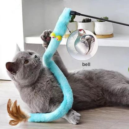 Katzenspielzeug Angel Feder Katzenbälle Federn Hüpfbälle interaktives