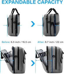 17,3-Zoll-Laptoptasche wasserabweisend Grau abschließbar
