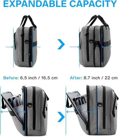 17,3-Zoll-Laptoptasche wasserabweisend Grau abschließbar