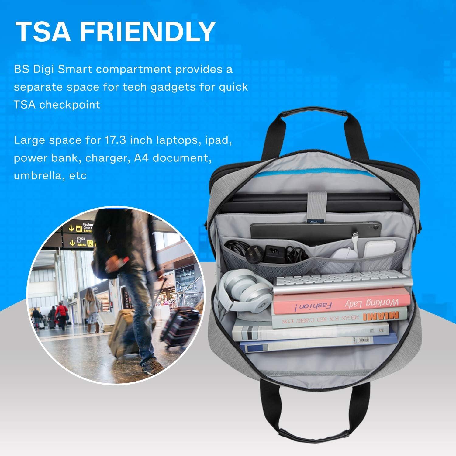 17,3-Zoll Laptoptasche Grau Erweiterbar Business Büro Reisen abschließbar