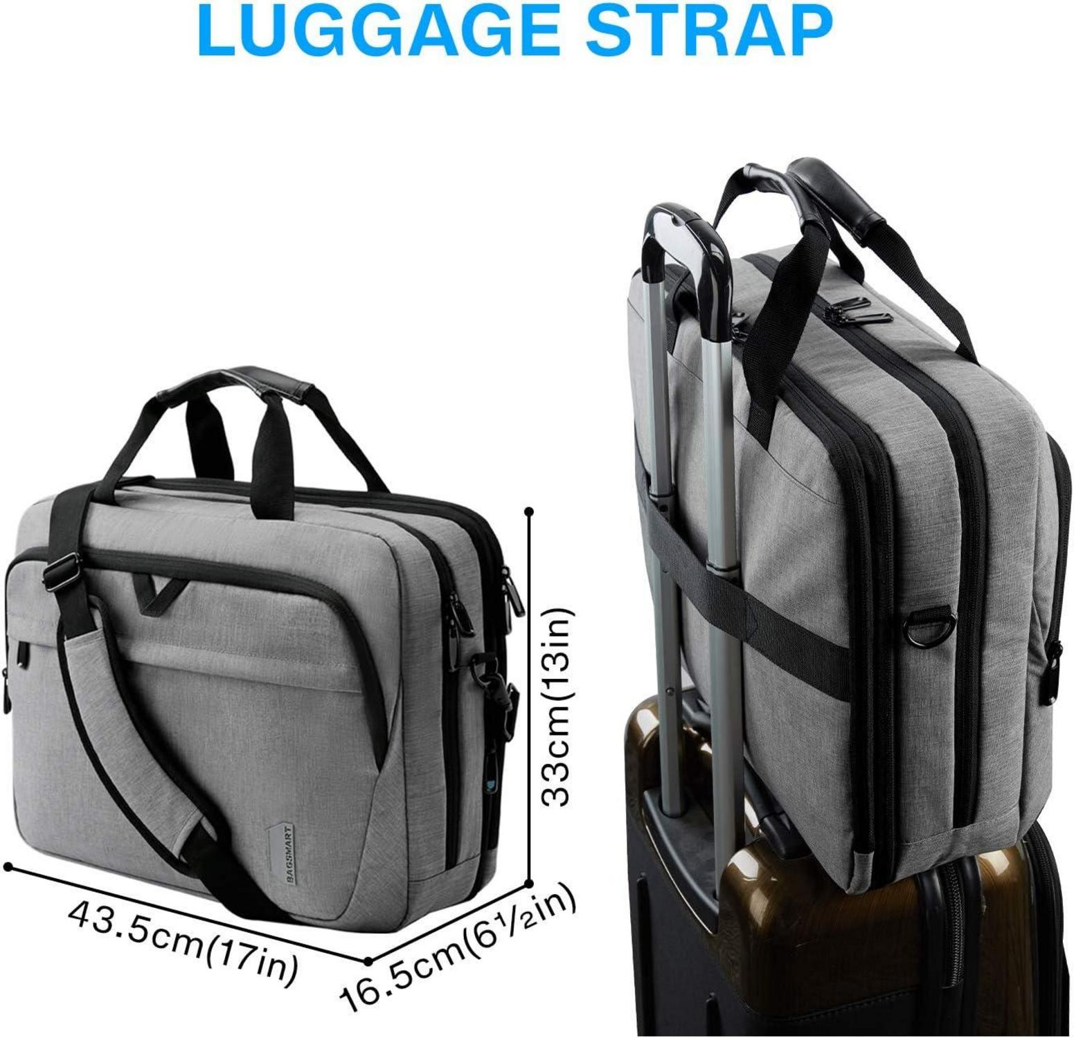 17,3-Zoll-Laptoptasche Grau Erweiterbar Business Reisen Büro