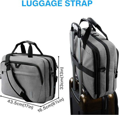 17,3-Zoll-Laptoptasche Grau Erweiterbar Business Reisen Büro
