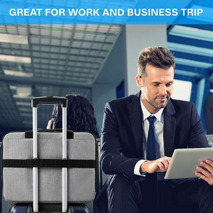 17,3-Zoll Laptoptasche Grau Erweiterbar Business Büro Reisen abschließbar