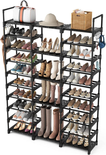 Schuhregal 10 Ebenen Metall 54-62 Paar Schuhe Aufbewahrung