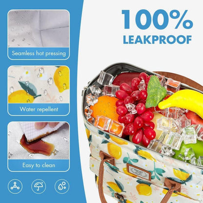Isolierte Lunchtasche Damen - Zitronengelb, 11L