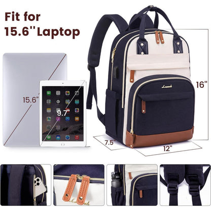 LOVEVOOK Damen Laptop Rucksack 15.6 Zoll Wasserdicht