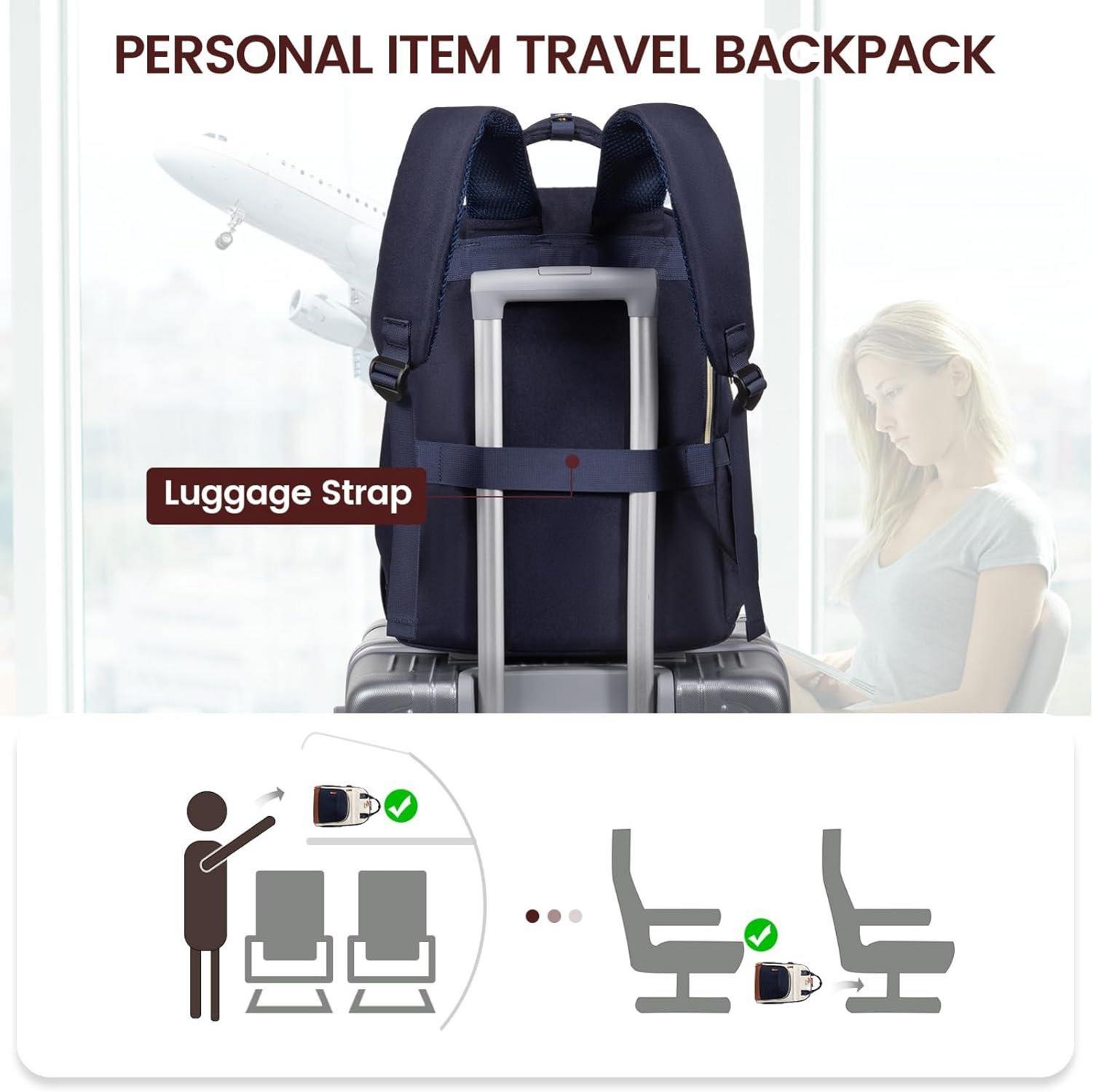 LOVEVOOK Rucksack Damen 15.6 Zoll Wasserdicht Schulrucksack Teenager Anti-Diebstahl