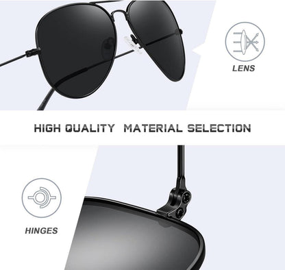 Polarisierte Sonnenbrille Retro Metallrahmen UV400 Unisex Sportbrille