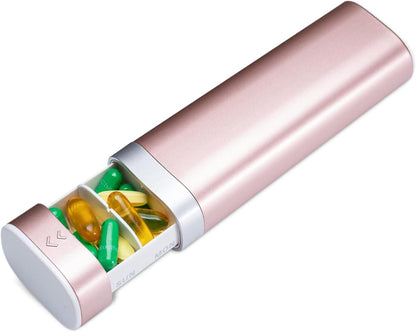 Pillenbox 7 Tage BPA Frei Reise Medikamentenbox Organizer Rosa