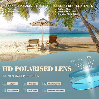 Oversized Polarisierte Sonnenbrille UV400 Klassisch Elegant