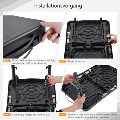 Kleiner Höhenverstellbarer Campingtisch für Outdoor-Aktivitäten