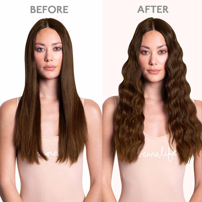 Echthaar Clip-Ins Schokoladenbraun 45cm 120g