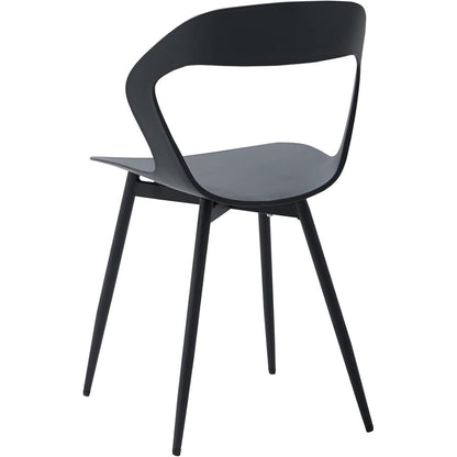 Moderner Esszimmerstuhl 6er-Set Schwarz – Skandinavischer Designstuhl