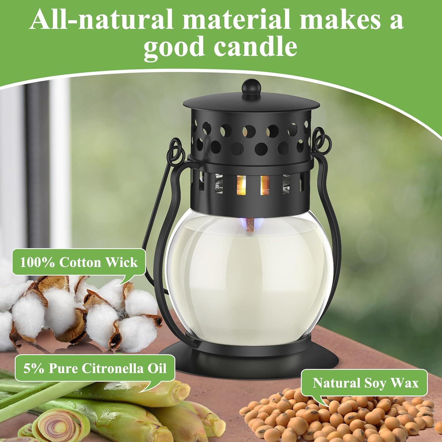 Citronella Kerzen Set im Retro-Stil für Camping und