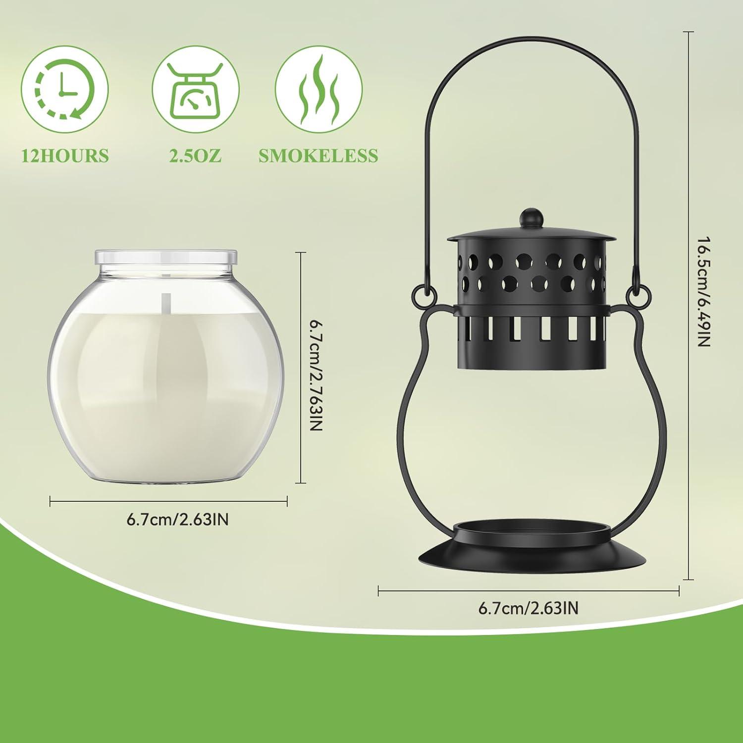 Citronella Kerzen Set 3er Outdoor Zitronenkerze im Glas Sojawachs