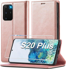 Samsung Galaxy S20 Plus Hülle Leder Flip Wallet Schutzhülle Pink